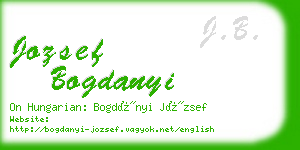 jozsef bogdanyi business card